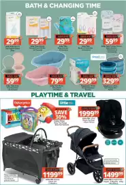 MediRite catalogue Page 4: Little Me Deluxe Camp Cot €1.199,99, Jolly Tots Basics Disposable Nappy Bags €29,99