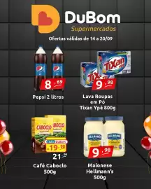Catálogo Dubom Supermercados semana 38 Página 1: A verdadeira maionese €9,98, Pepsi 2 litros €8,69