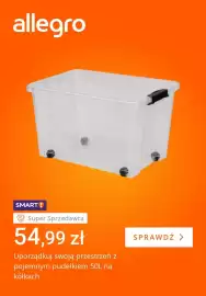 Allegro gazetka tydzień 38 Strona 5: Pudełko 50 l na kółkach €54,99