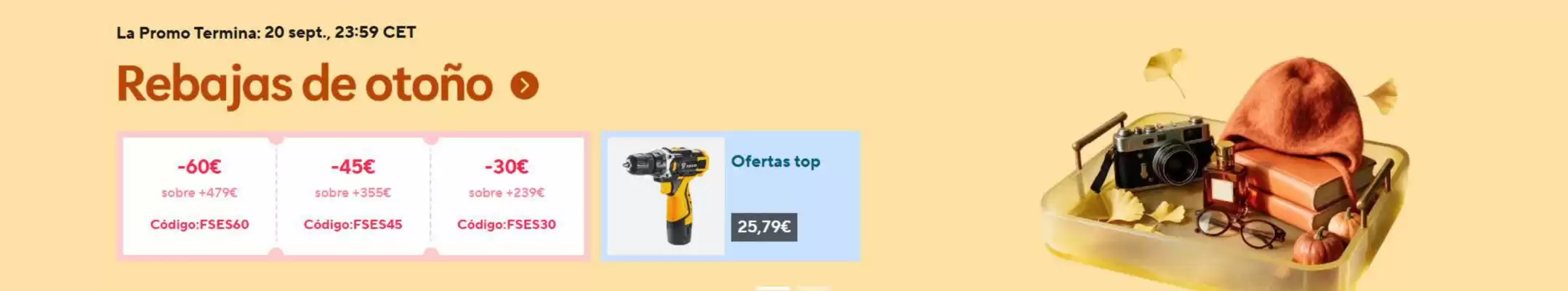 Aliexpress (válido hasta el 20-09)