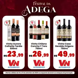 Catálogo VN Autosserviço Página 2: Vinho Casa Geraldo Origens €49,99, Vinho chileno concha y toro €26,99