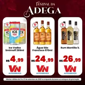 Catálogo VN Autosserviço Página 3: Ice Vodka Smirnoff €4,99, Água São Francisco €24,99