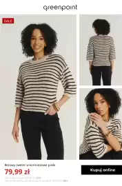 Greenpoint gazetka tydzień 38 Strona 4: Beżowy sweter w kontrastowe paski Greenpoint €79,99