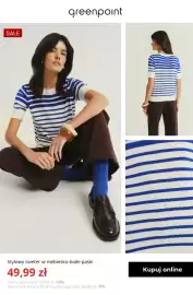 Greenpoint gazetka tydzień 38 Strona 6: Stylowy sweter w niebiesko-białe paski Greenpoint €49,99