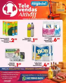 Encarte Althoff Supermercados semana 38 Página 4: Esponja alklin multiuso €2,99, Lava-Roupas em Pó Girando Sol €6,99