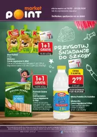 Market Point gazetka Strona 1: Mus Kubuś jabłko banan truskawka marchew €1,66, Parówki Dobre Dolina Dobra €2,99