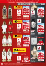 Kaufland gazetka Strona 7: Znicz otwarty Misa z 3 knotami €39,99, Znicz szklany €5,99