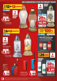 Kaufland gazetka Strona 9: Znicz szklany Drzewo €14,99, Wkład parafinowy Angela €2,49