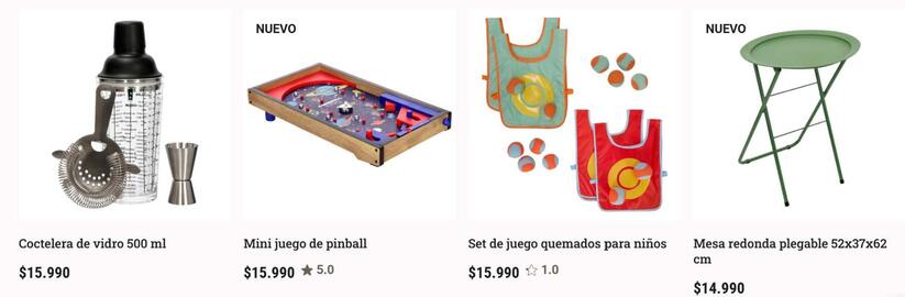 Catálogo Casaideas Página 6: Mini juego de pinball €15.990,00, Coctelera de vidro €15.990,00