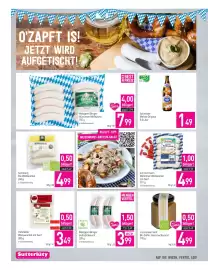 Sutterlüty Flugblatt woche 38 Seite 8: Metzgerei Broger Kalbsbratwurst €3,99, Sonnerberg Bio Weißwürstel €4,99