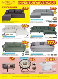 Möbelix Prospekt woche 38 Seite 2: Ecksofa Vanessa New €1.111,00, Couchtisch Time €133,00