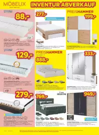 Möbelix Prospekt woche 38 Seite 4: Kleiderschrank Artisan €333,00, Schwebetürenschrank Time €199,00