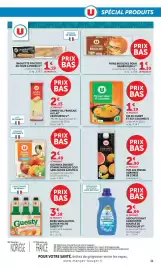 Catalogue Super U page 11: U Gourdes dessert pomme mangue goji €2,49, U Emmental français €2,15
