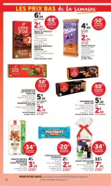 Catalogue Super U page 12: COTE D'OR MIGNONNETTES €7,89, VILLARS Sachet napolitains €7,91