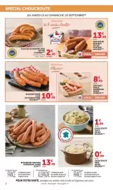 Catalogue Super U page 2: JECA Bockwurst saucisse €13,99, Meyer Wagner Choucroute cuite €1,89