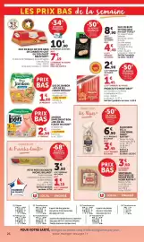 Catalogue Super U page 26: HENRI RAFFIN SAUCISSON SEC A L'ANCIENNE €3,45, Fleury Michon Jambon simplement bon €2,90