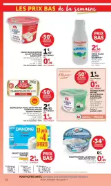 Catalogue Super U page 32: DANONE YAOURT LE NATURE €2,59, Grand Fermage Beurre doux moule extra-fin €1,45