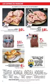Catalogue Super U page 6: AGNEAU QUART AVANT AVEC OS €10,99, AGNEAU COTE €18,99