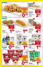 Billa Flugblatt woche 38 Seite 10: Laugenfußball €0,47, Ja! Natürlich Bio-Esterhazy Baguette €2,37