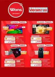 Catálogo Wong semana 38 Página 4: LG Televisor 65" NANO 4K UHD AI Smart TV 2026 €1.499,00, Lenovo IdeaPad 5 14AKP10 €3.899,00