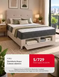Catálogo Sodimac semana 38 Página 8: Forli Dormitorio Acqua 2 plazas sabanera €729,00