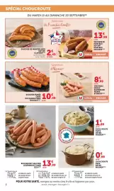 Catalogue U Express page 2: JECA Bockwurst saucisse €13,99, Meyer Wagner Choucroute cuite €1,89