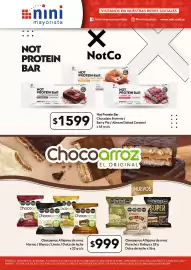 Catálogo Nini Mayorista semana 38 Página 33: Chocoarroz alfajores de arroz €9,00, NotCo not protein bar €1.599,00