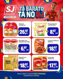 Encarte Sj Supermercados Página 4: Batata prime fries €18,97, Linguiça Calabresa Sadia €18,97