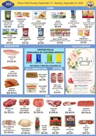 Seven Mile Market circular week 38 Page 2: Meal Mart dry rub pastrami €6,99, Kineret puff pastry dough squares €3,99