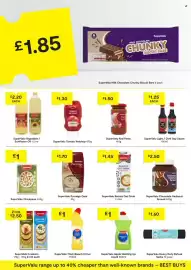 SuperValu leaflet Page 15: SuperValu chocolate hazelnut spread €2,50, SuperValu heavy duty refuse sacks €1,60