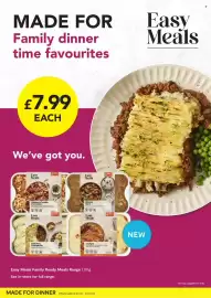 SuperValu leaflet Page 4: Easy Meals family dinner time favourites €7,99
