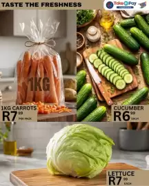 Take 'n Pay catalogue Page 10: Lettuce €7,99, Carrots €7,99