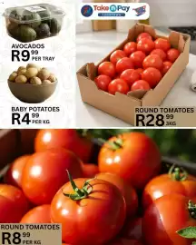Take 'n Pay catalogue Page 11: Avocados €9,99, Round Tomatoes €28,99