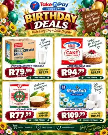 Take 'n Pay catalogue Page 2: Mega Soft Toilet Tissue €109,99, Spring Meadow UHT Milk €79,99