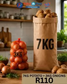 Take 'n Pay catalogue Page 20: 7KG POTATO + 3KG ONIONS €110,00