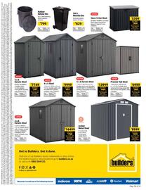 Builders Warehouse catalogue Page 24: Archer Metal Shed €8.999,00, KETER Darwin Shed €16.499,00