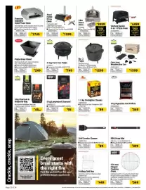 Builders Warehouse catalogue Page 22: Firelighter Chunks €89,00, Weber Premium Lumpwood Charcoal €95,00