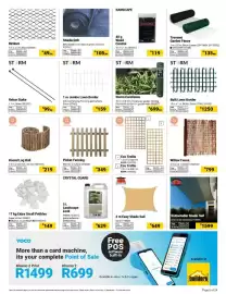 Builders Warehouse catalogue Page 5: Kalashade Shade 3 m Easy Shade Sail €649,00, Storm Eurofence €699,00