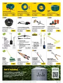 Builders Warehouse catalogue Page 7: Builders Ladies Fork €169,00, Garden Master 3-piece Garden Tool Set €369,00