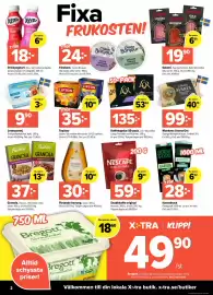 Coop Extra reklamblad vecka 39 Sida 2: Lipton tepåsar €35,00, Nescafe snabbkaffe original €59,00