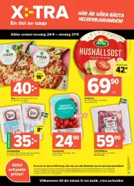 Coop Extra reklamblad vecka 39 Sida 8: Coop smörgåspålegg €35,00, Coop pizza €40,00