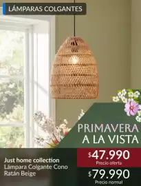 Catálogo Constructor Sodimac Página 5: Just home collection lámpara colgante cono ratan beige €47.990,00