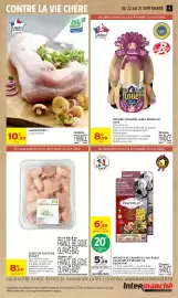 Catalogue Intermarché Hyper page 9: Lapin de France Lapin entier €10,50, Cubes de filet de poulet €8,99