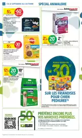 Catalogue Intermarché Express page 16: FELIX Pâtée en sauce pour chat €2,07, Pedigree Croquettes pour chien adulte €5,16