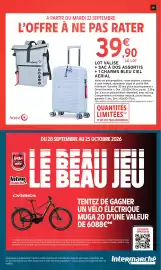 Catalogue Intermarché Express page 19: AÉRIAL LOT VALISE + SAC À DOS ASSORTIS + 1 CHARMS BLEU CIEL €39,90