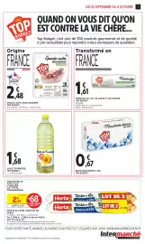 Catalogue Intermarché Express page 7: TOP BUDGET ÉPAULE CUITESANS COUENNE €2,48, TOP BUDGET Mouchoirs blancs €0,67