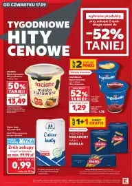 Kaufland gazetka tydzień 38 Strona 2: Masło klarowane Łaciate €13,49, Cukier Diamant €0,99