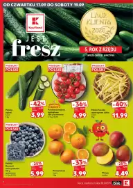 Kaufland gazetka tydzień 38 Strona 4: Borówki amerykańskie Polski €5,99, Fasolka szparagowa Polski €11,99
