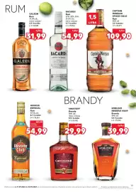 Kaufland gazetka | Alkohole Strona 19: Rum Bacardi €54,99, Brandy Shustoff €29,99