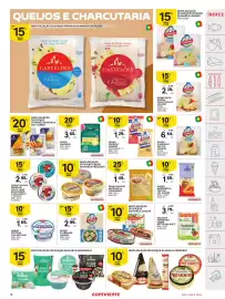 Folheto Continente semana 38 Página 19: Queijos da marca soignon, Queijo ralado mozzarella campainha €1,49